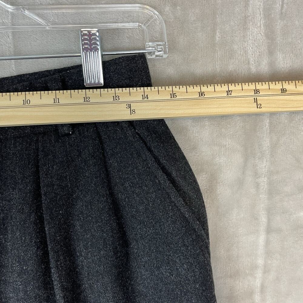 Vintage LL Bean Wool Shorts USA Made Size 10 Pleated Charcoal Dark Academia - Picture 7 of 10